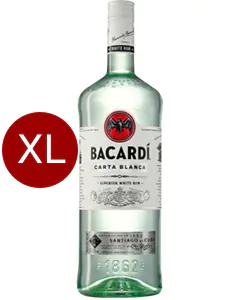Bacardi Carta Blanca Liter XL | Grote Fles rum kopen | Drankgigant.nl | Drankgigant.nl