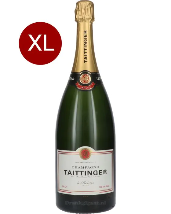 vragen perspectief teksten Taittinger Brut Reserve Champagne XXL online kopen? | Drankgigant.nl
